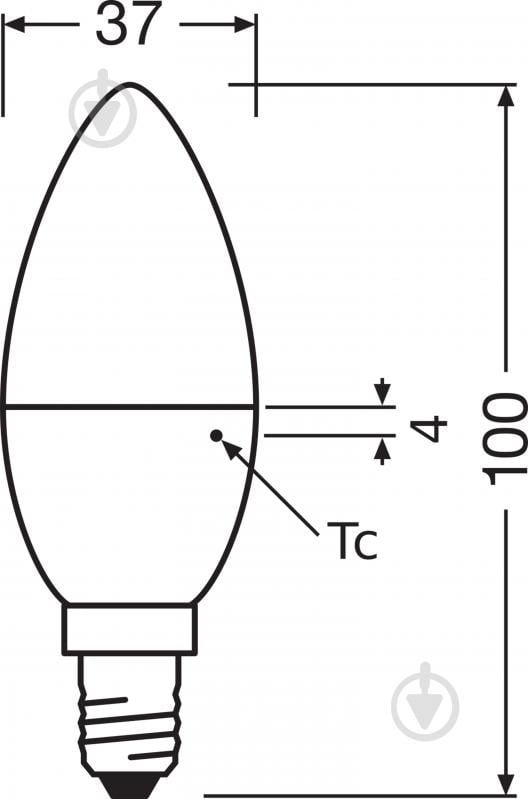 Лампа світлодіодна Ledvance VALUE 4,9 Вт B60 E14 220 В 4000 К - фото 3