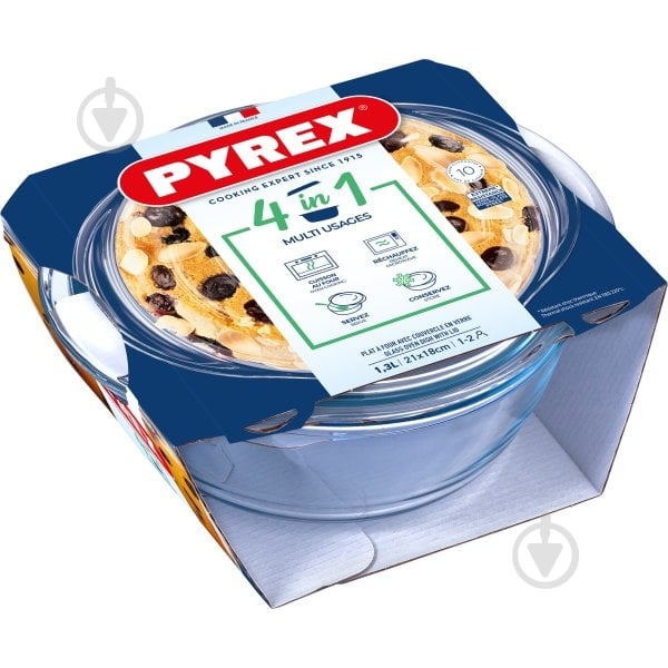Кастрюля стеклянная Pyrex 1,3 л (207A000/8643) - фото 3 Кастрюля стеклянная Pyrex 1,3 л (207A000/8643) - фото 3