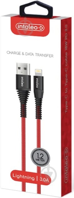 Кабель Intaleo CBRNYL1 USB to Lightning 1,2 м красный (1283126559471) - фото 1