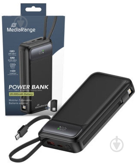 Повербанк MediaRange 20000 mAh black (MRMA756) - фото 2 Повербанк MediaRange 20000 mAh black (MRMA756) - фото 2