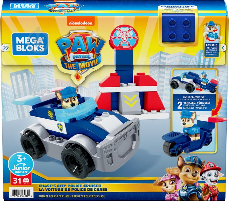 Іграшка Mattel Поліцейська машина Чейза з м/ф "Щенячий патруль" Mega Bloks GYJ00 - фото 4