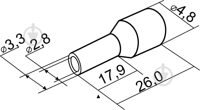 Наконечник втулковий АСКОУКРЕМ НТ 4,0-18 100 шт. сірий A0060010030 - фото 3