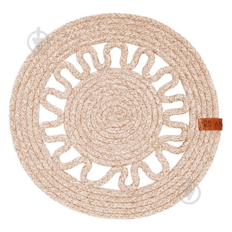 Коврик для сервировки Ambition 35 см, Boho, хлопок, бежевый - фото 1 Коврик для сервировки Ambition 35 см, Boho, хлопок, бежевый - фото 1