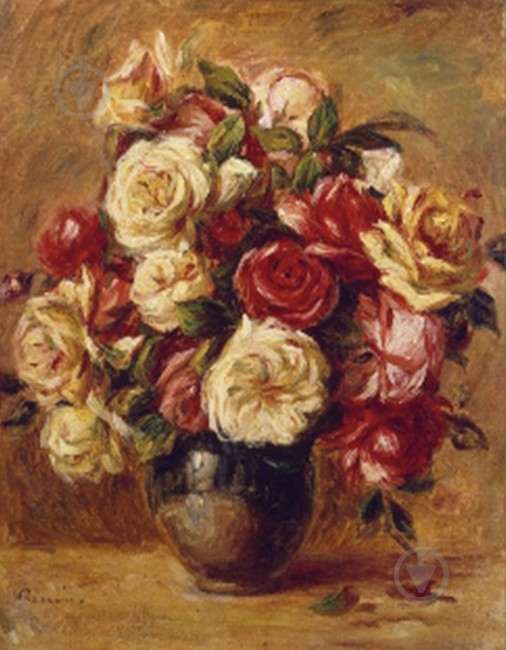 Набор для творчества со стразами на подрамнике Букет из роз. Худ. Pierre-Auguste Renoir 40x50 см (У) 189674 GoToArt - фото 1