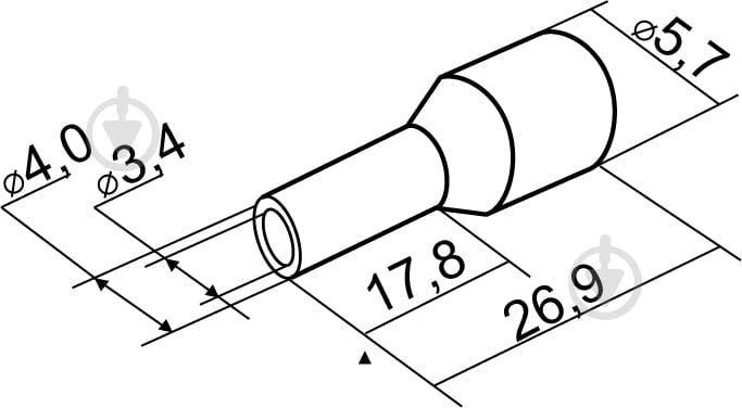 Наконечник втулочный АСКОУКРЕМ НТ 6,0-18 100 шт. черный A0060010008 - фото 2