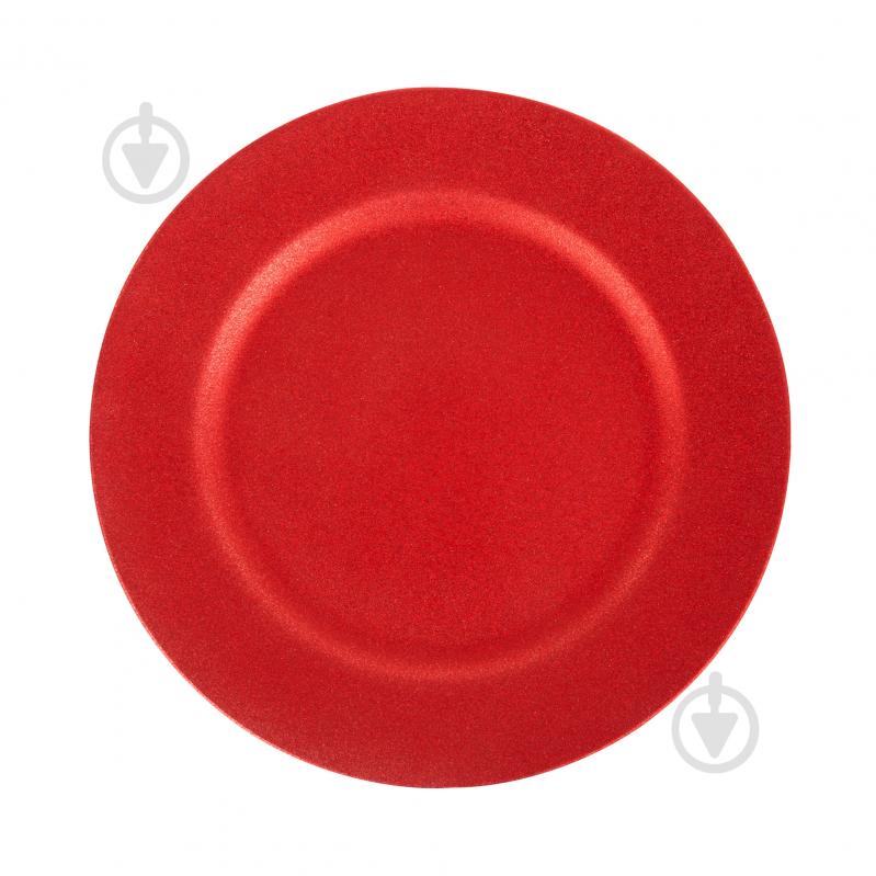 Тарелка сервировочная Ambition 33 см красный - фото 1