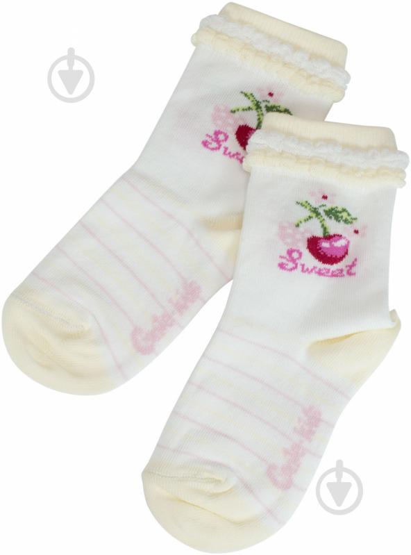 Шкарпетки дитячі для дівчаток Conte-Kids TIP-TOP 190 р.14 р.14 білий із малюнком - фото 3