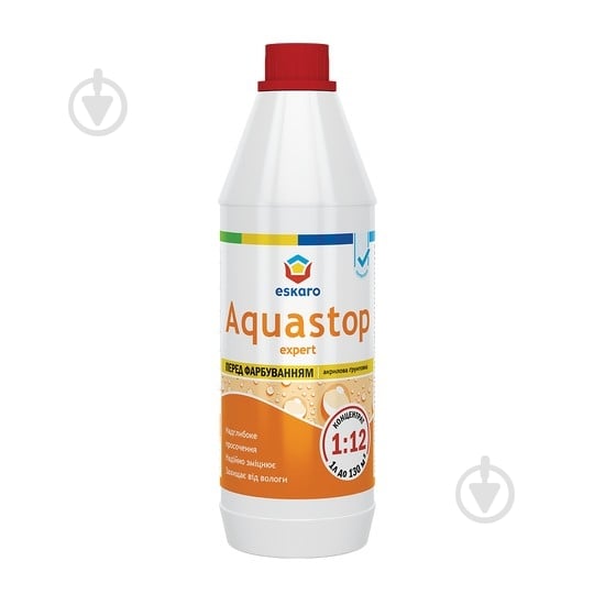 Ґрунтовка глибокопроникна Eskaro Aquastop Expert концентрат 1:12 1 л - фото 1 Ґрунтовка глибокопроникна Eskaro Aquastop Expert концентрат 1:12 1 л - фото 1