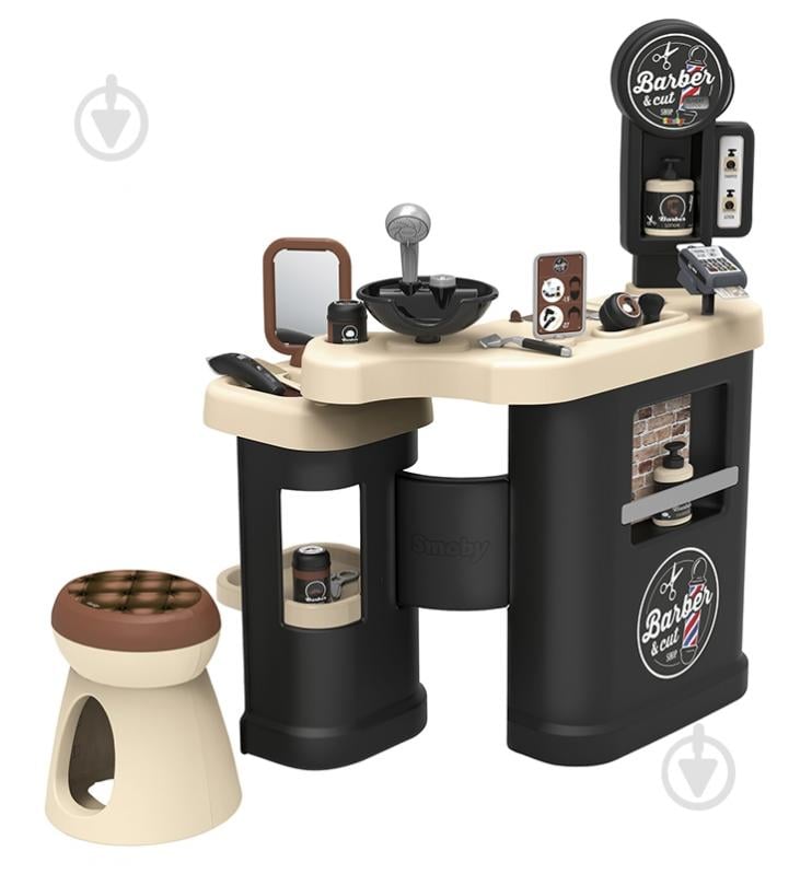 Игровой набор Smoby Барбер Шоп с зеркалом и набором парикмахера 320243 - фото 1 Игровой набор Smoby Барбер Шоп с зеркалом и набором парикмахера 320243 - фото 1
