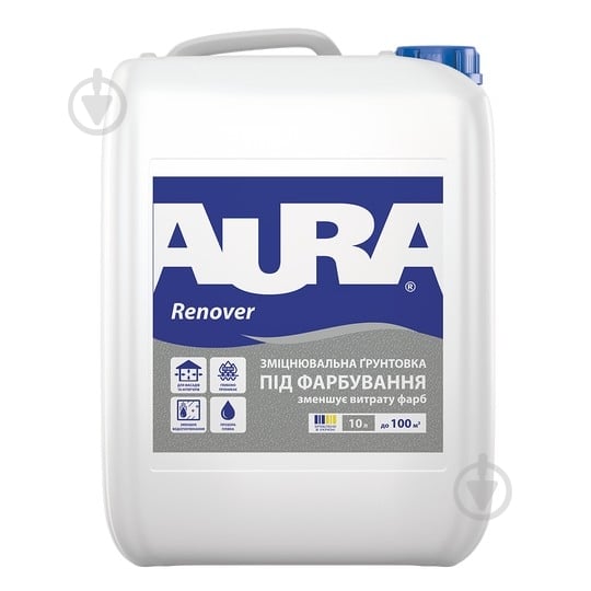 Ґрунтовка глибокопроникна Aura® Unigrund Renover 10 л - фото 1