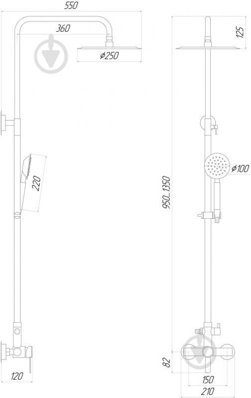 Душевая система Globus Lux WIEN SBT2-SH-05 - фото 5