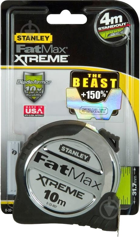 Рулетка Stanley FatMax Xtreme 0-33-897 10  м x 32  мм - фото 1