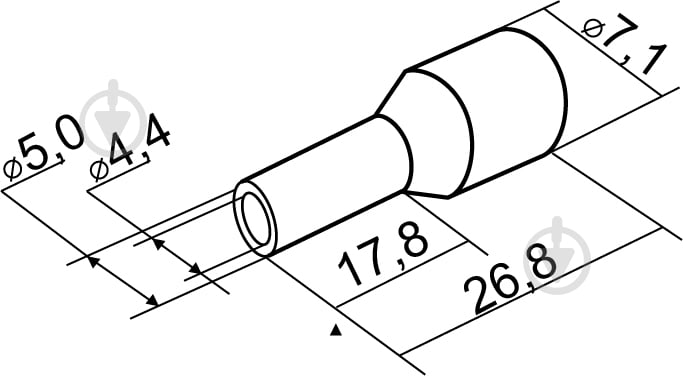 Наконечник втулочный АСКОУКРЕМ НТ 10,0-18 100 шт. белый A0060010031 - фото 2