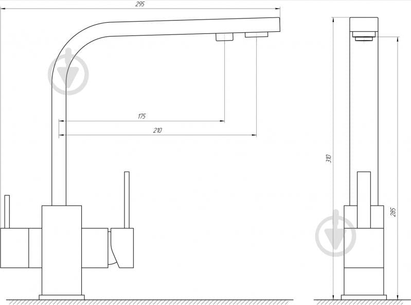 Змішувач для кухні Globus Lux GLLR-0111-9-BRONZE - фото 5
