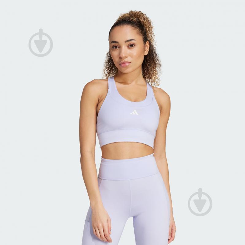 Бра Adidas RUN PKT MS BRA JI5991 р.L-A/B фиолетовый - фото 1