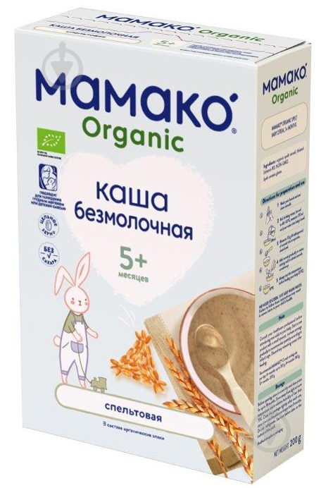 Каша безмолочна MAMAKO від 5 місяців ORGANIC спельтова 200 г - фото 1