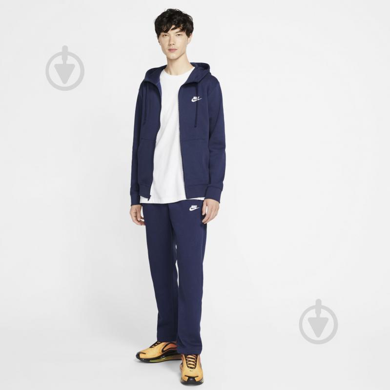 Джемпер Nike M NSW CLUB HOODIE FZ BB BV2645-410 р. S синий - фото 8