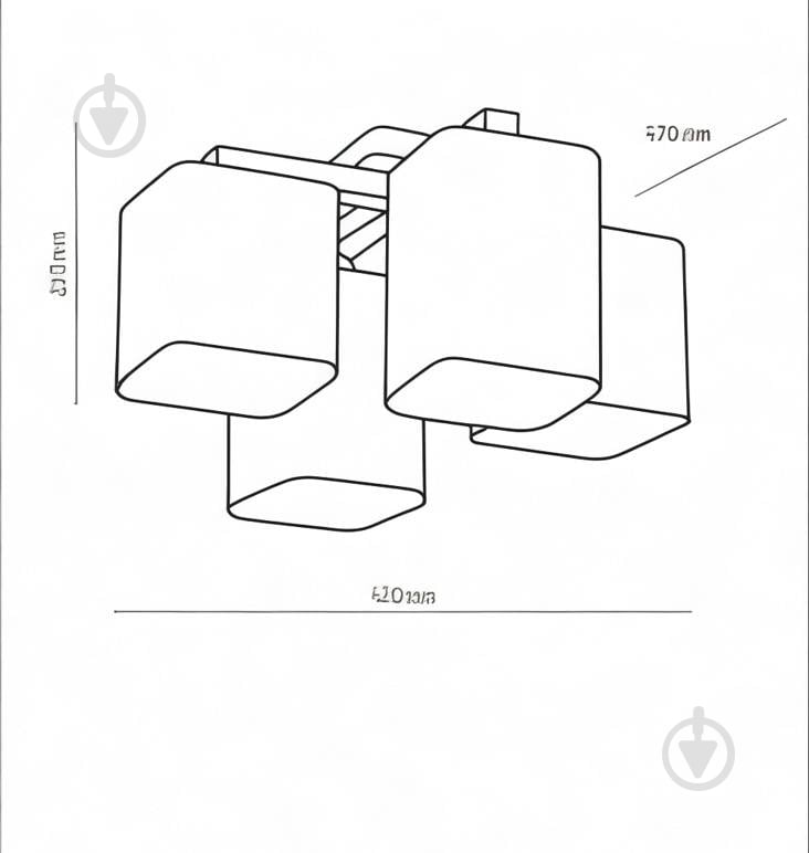 ВІТРИНА! Люстра стельова TK Lighting Tora 4x60 Вт E27 білий 4163 - фото 4 ВІТРИНА! Люстра стельова TK Lighting Tora 4x60 Вт E27 білий 4163 - фото 4