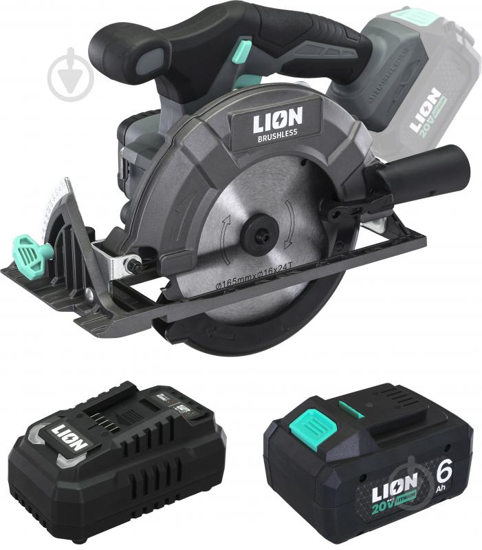 Пила дисковая LION BC1-20BL-165AL с аккумулятором и зарядным устройством - фото 1 Пила дисковая LION BC1-20BL-165AL с аккумулятором и зарядным устройством - фото 1