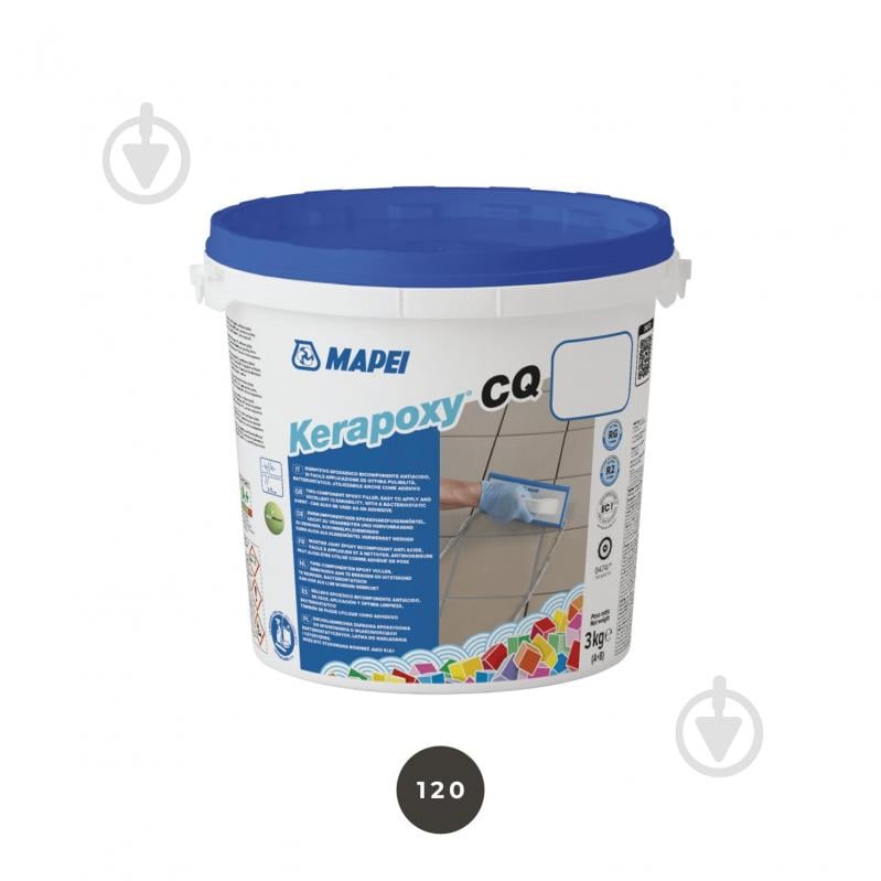 Затирка для плитки Mapei Kerapoxy CQ 120 3 кг черный - фото 1