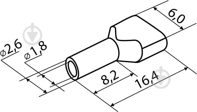 Наконечник втулочный АСКОУКРЕМ ТЕ 1,5-08 100 шт. черный A0060120006 - фото 3