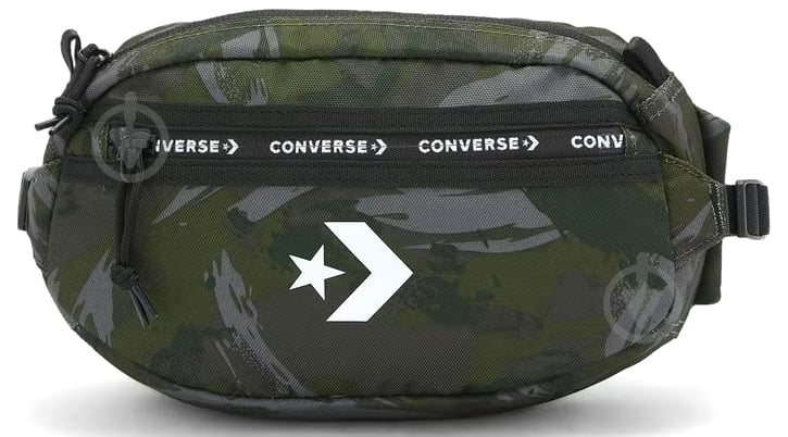 Сумка поясная Converse PAINT CAMO TRANSITION SLING 10026022-A01 хаки - фото 1