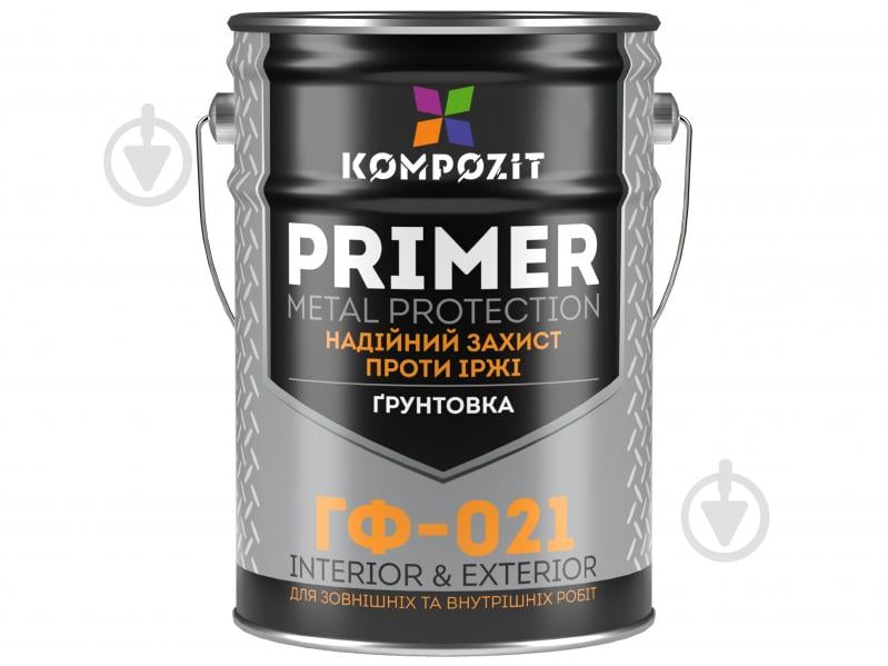 Грунтовка Kompozit ГФ-021 черный мат 12 кг - фото 1