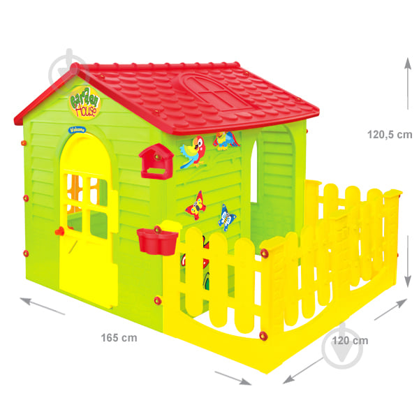 Игровой домик Mochtoys с террасой 165x120x120,5 см - фото 3