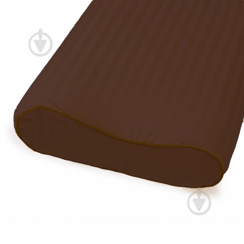 Наволочка Satin Stripe №10016 30-0006 Dark Brown (высота 10,5 см) 32x49 см коричневый MirSon - фото 2