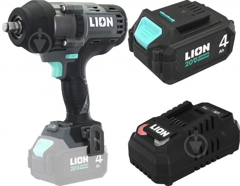Гайковерт акумуляторний LION BW3-20BL-1000NM з акумулятором і зарядним пристроєм 1000 Нм