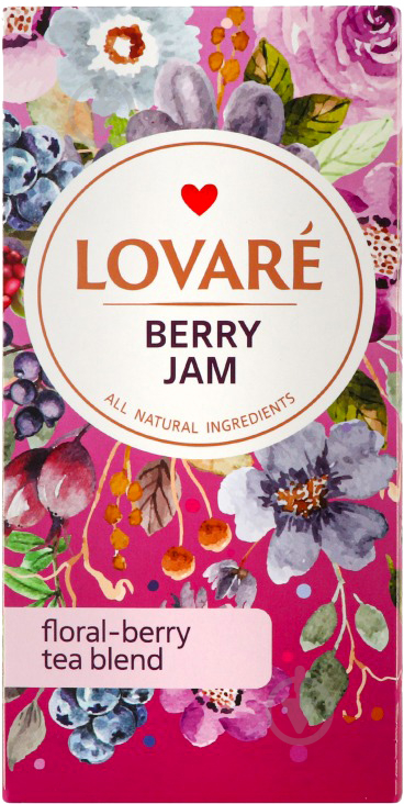 Чай Lovare «Berry Jam» пакетований (24x1,5 г) 24 шт. - фото 2