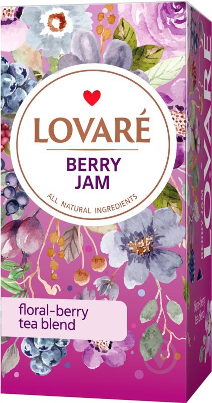 Чай Lovare «Berry Jam» пакетований (24x1,5 г) 24 шт. - фото 1