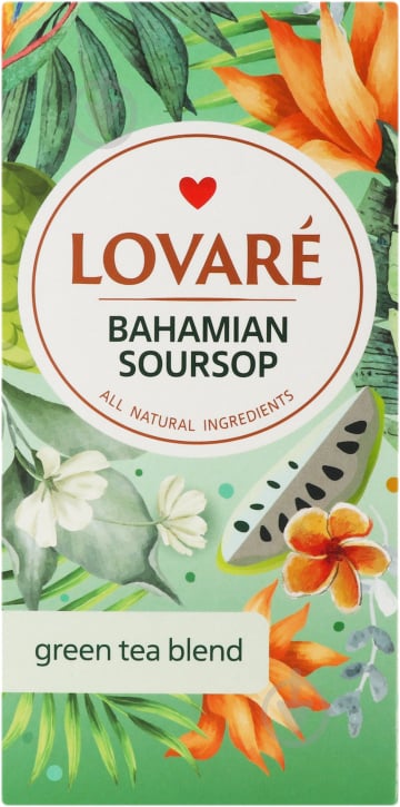 Чай Lovare "Bahamian soursop" пакетований (24x1,5 г) 24 шт. - фото 1