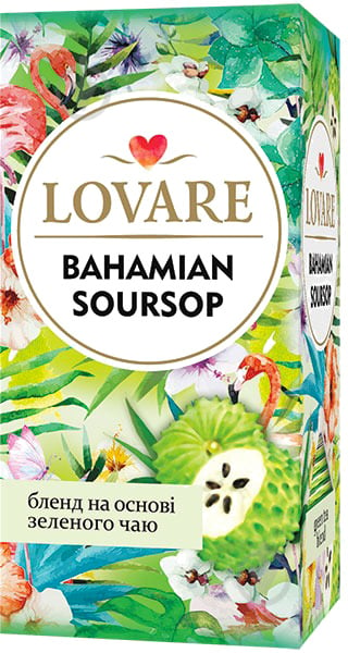 Чай Lovare "Bahamian soursop" пакетований (24x1,5 г) 24 шт. - фото 2
