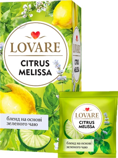 Чай Lovare "Citrus Melissa" пакетований (24x1,5 г) 24 шт. - фото 2