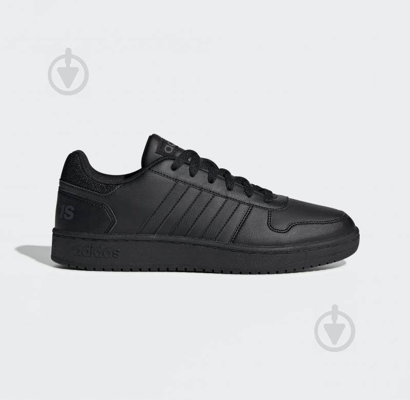 Кроссовки мужские демисезонные Adidas HOOPS 2.0 EE7422 р.46 2/3 черные - фото 1