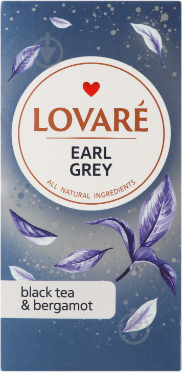 Чай Lovare "Earl Grey" пакетований (24x2 г) 24 шт. - фото 1