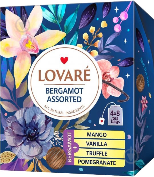 Чай Lovare "Бергамот чай асорті" пакетований (32x2 г) 32 шт. - фото 3