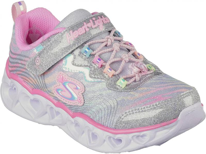 Кроссовки для девочек демисезонные Skechers HEART LIGHTS 302316L SMLT р.32 разноцветные - фото 3