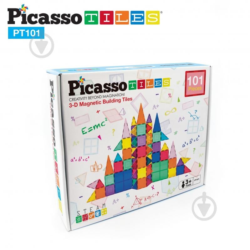 Конструктор магнитный PICASSO TILES 101 деталь PT101 - фото 2