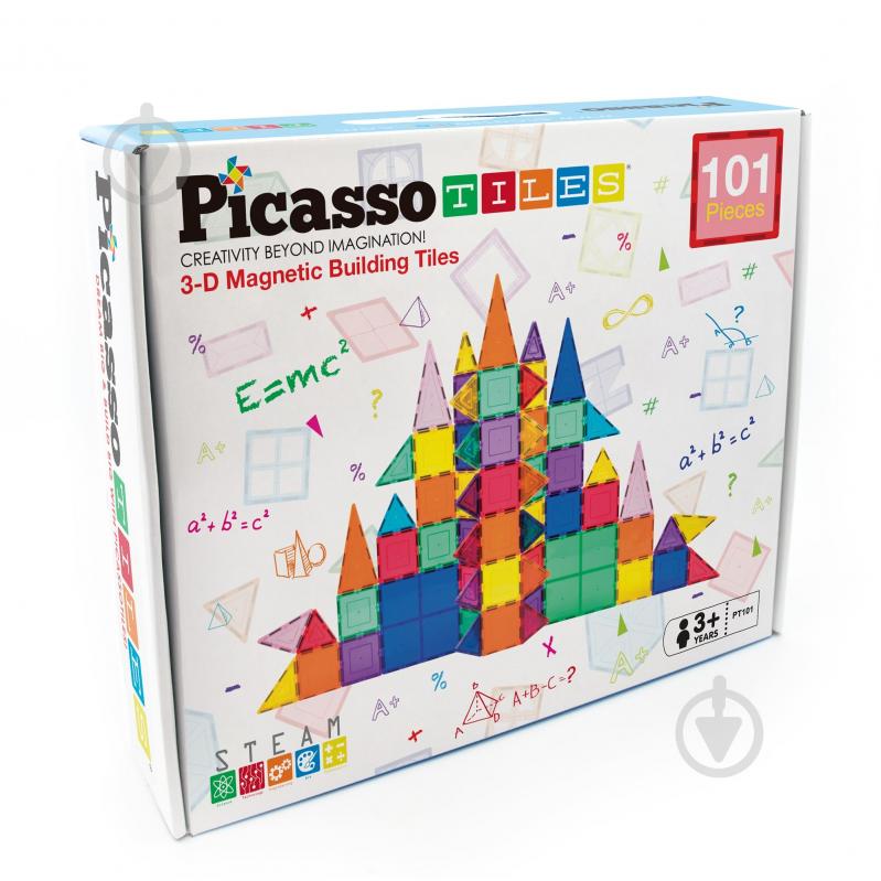 Конструктор магнитный PICASSO TILES 101 деталь PT101 - фото 1