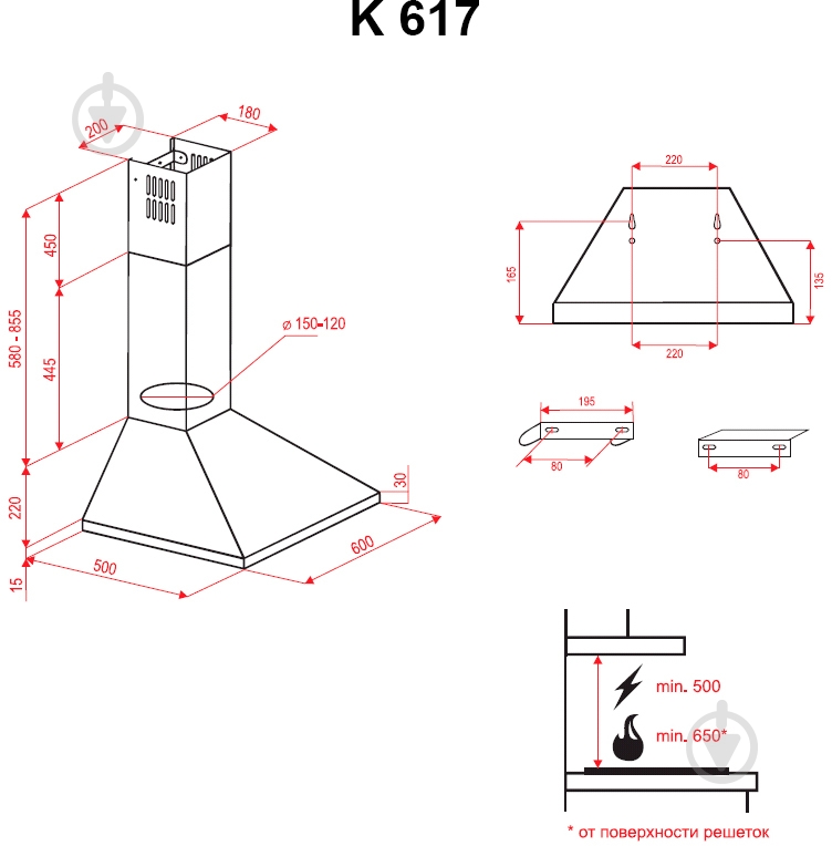 Витяжка Perfelli K 617 I - фото 11 Витяжка Perfelli K 617 I - фото 11