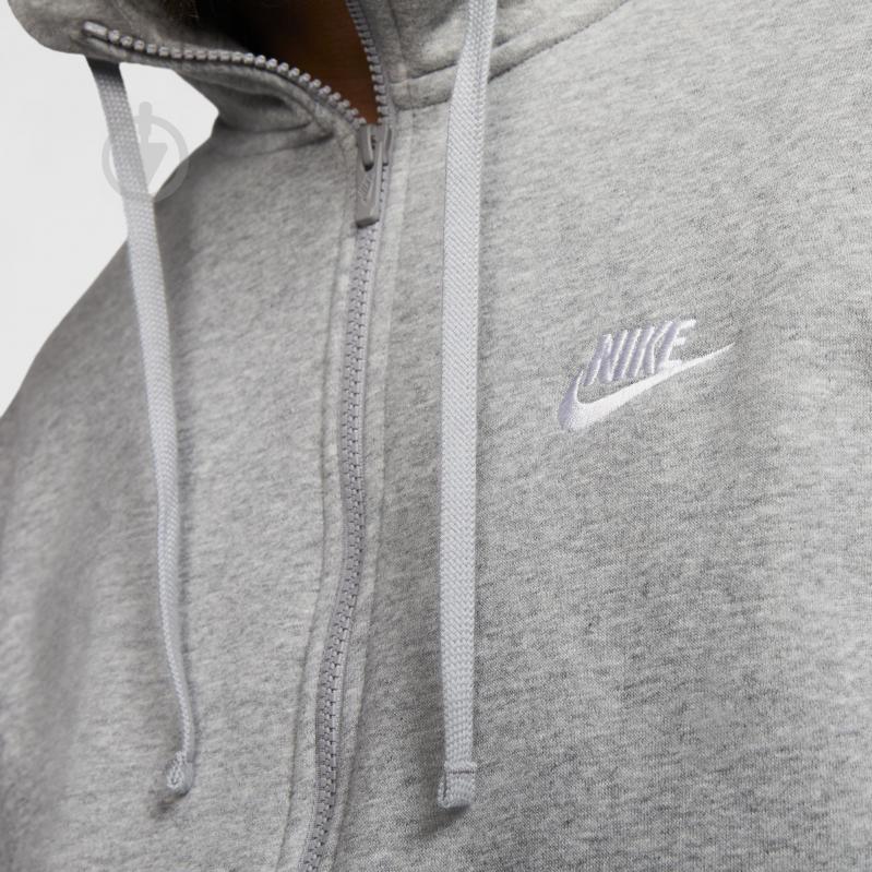 Джемпер Nike M NSW CLUB HOODIE FZ BB BV2645-063 р.3XL серый - фото 12