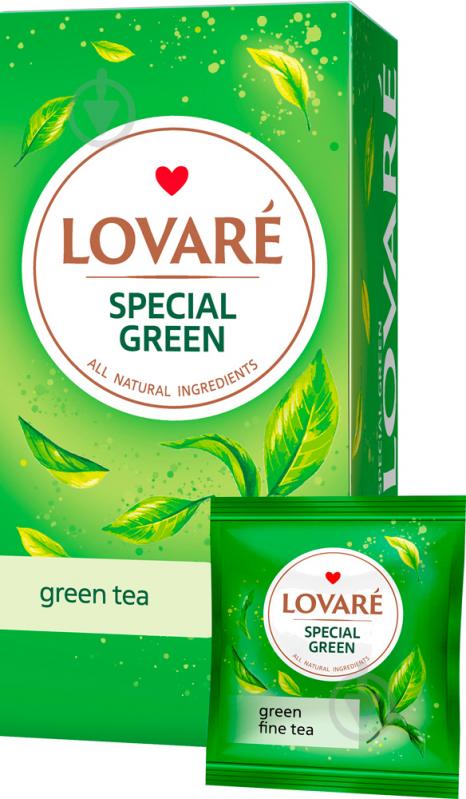 Чай Lovare "Special green" пакетований (24x1,5 г) 24 шт. - фото 2