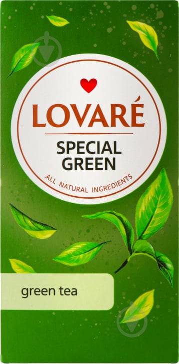 Чай Lovare "Special green" пакетований (24x1,5 г) 24 шт. - фото 1