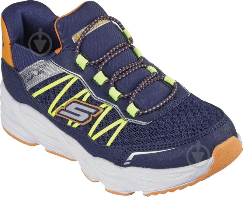 Кросівки дитячі демісезонні Skechers TURBO TREAD 403836L NVOR р.28,5 сині - фото 3