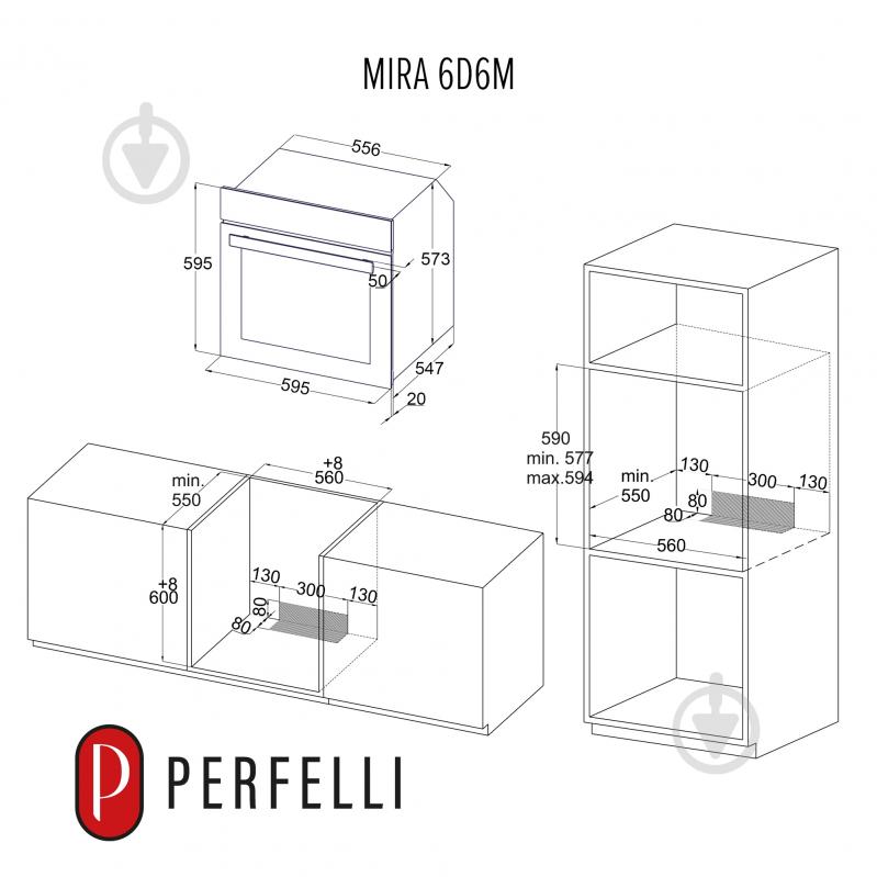 Духовой шкаф Perfelli MIRA 6D6M INOX - фото 2