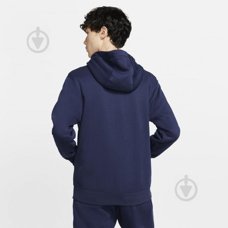 Джемпер Nike M NSW CLUB HOODIE FZ BB BV2645-410 р. 3XL синий - фото 4