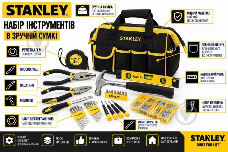 Набор ручного инструмента Stanley 38 элементов STMT0-74101 - фото 4 Набор ручного инструмента Stanley 38 элементов STMT0-74101 - фото 4