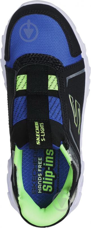 Кроссовки детские демисезонные Skechers HYPNO-FLASH 2.0 403830L BBLM р.33,5 черно-синие - фото 3